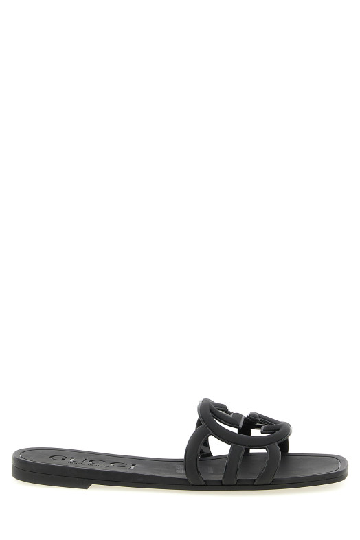 'Incrocio GG' sandals - 'Gucci Lido' line Black