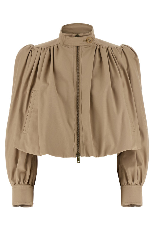 Curled boule jacket Beige