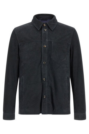 Suede overshirt Blue