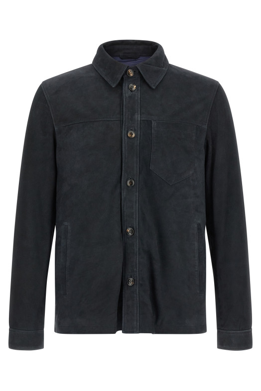 Suede overshirt Blue