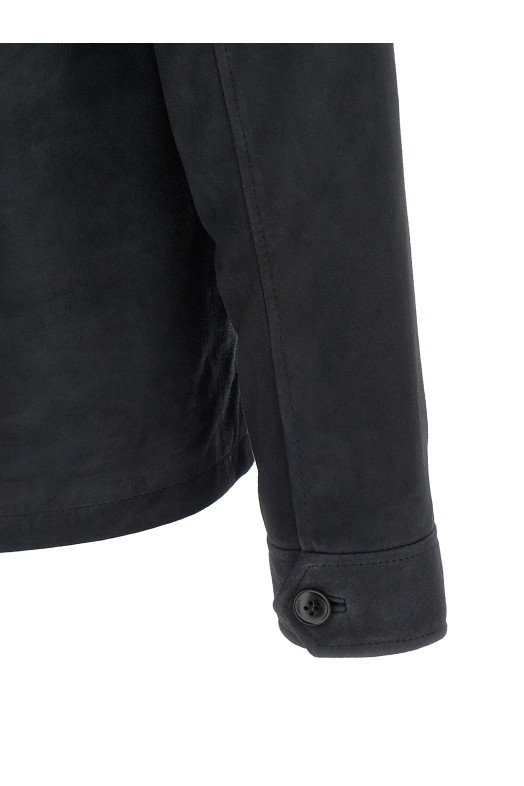 Suede overshirt Blue