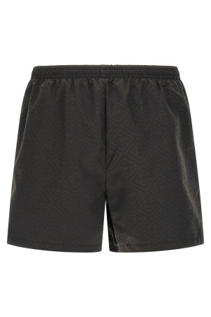 Jacquard logo swimsuit Black