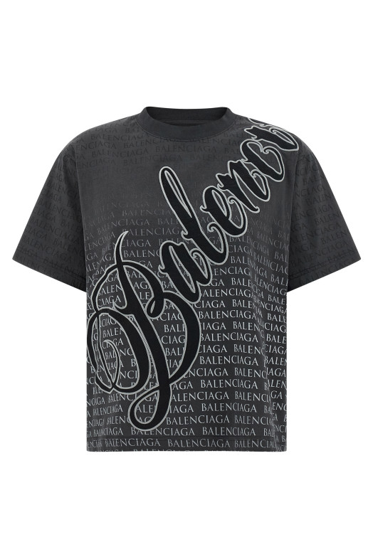 'Cursive' T-shirt Black