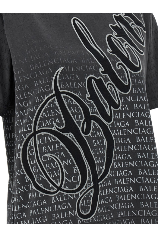 'Cursive' T-shirt Black