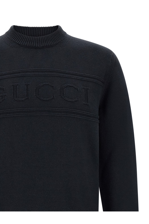 Gucci intarsia sweater Blue