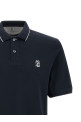 Stretch jersey polo shirt Blue