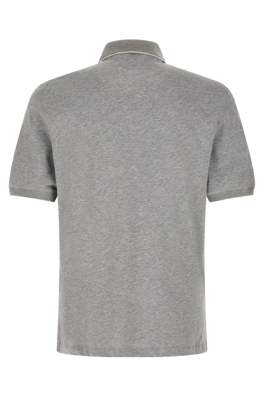 Stretch jersey polo shirt Gray