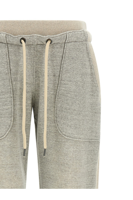 Ribbed insert joggers Gray