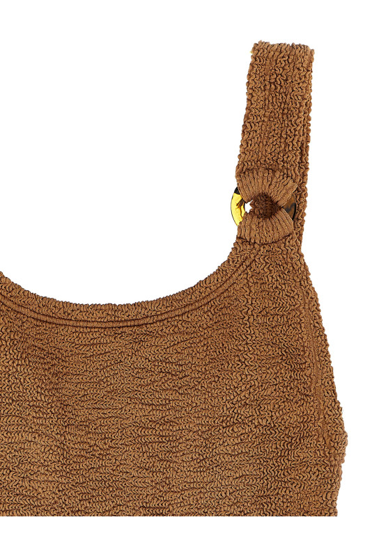 'Domino' one-piece swimsuit Beige