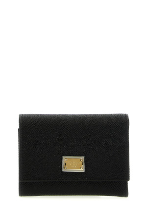 French flap wallet Black