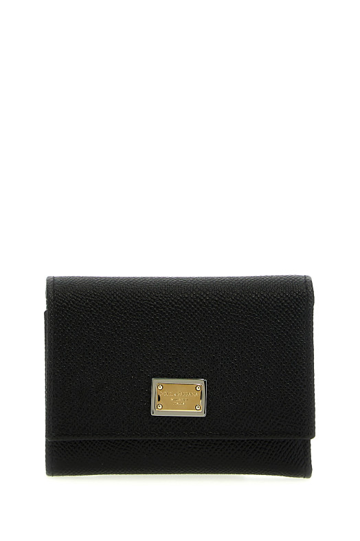 French flap wallet Black