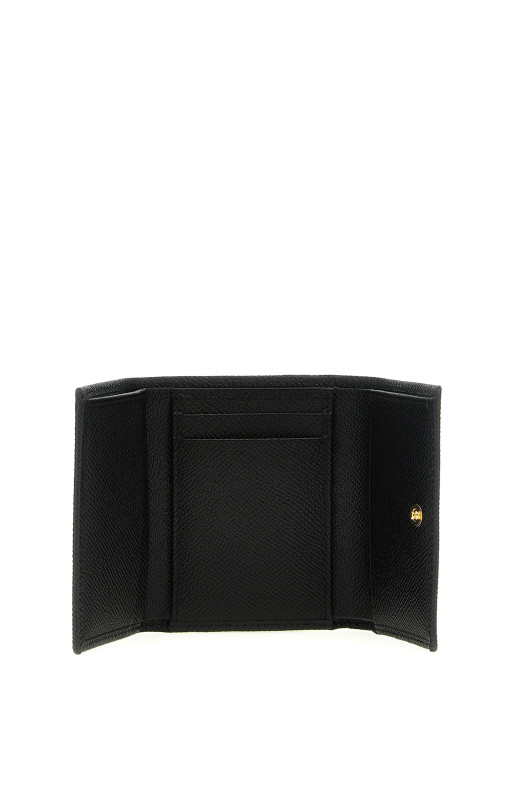 French flap wallet Black