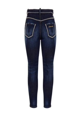 'High Waist Cropped Twiggy Jean’ jeans Blue