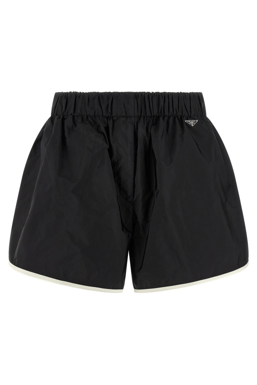 'Re-Nylon Piuma' shorts Black