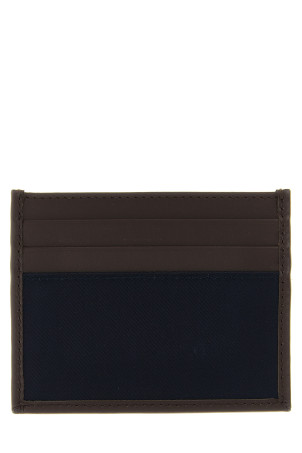 Nylon leather cardholder Blue