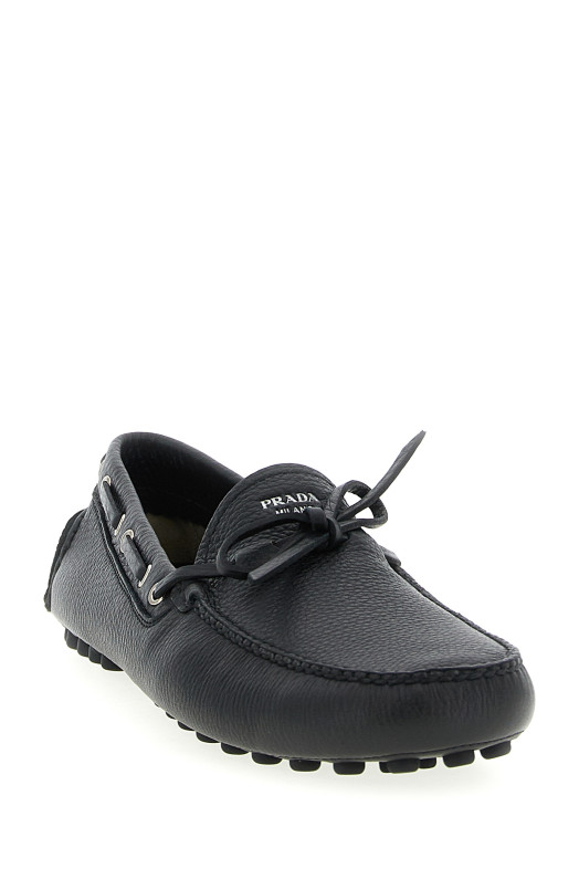 Leather loafers Black