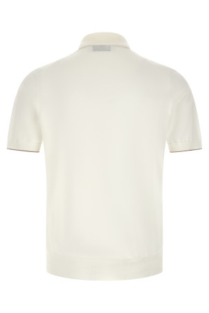 Logo embroidery polo shirt White