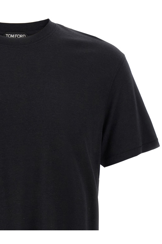 Logo embroidery t-shirt Black