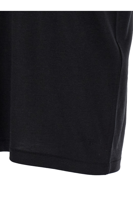 Logo embroidery t-shirt Black