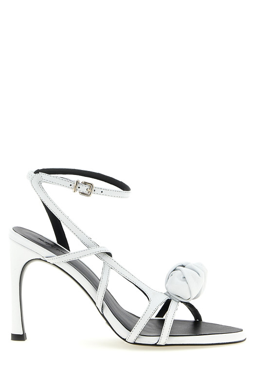 'Leather Knot' sandals White