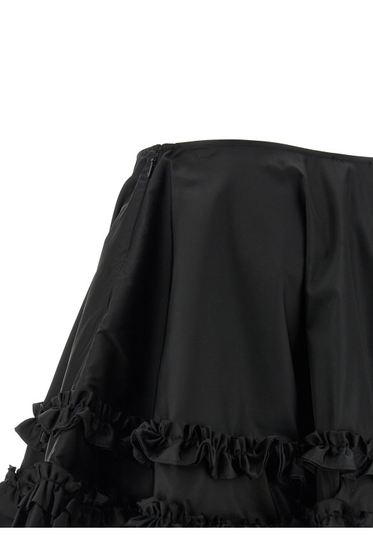 'Duchesse Nylon Mini Frill' skirt Black