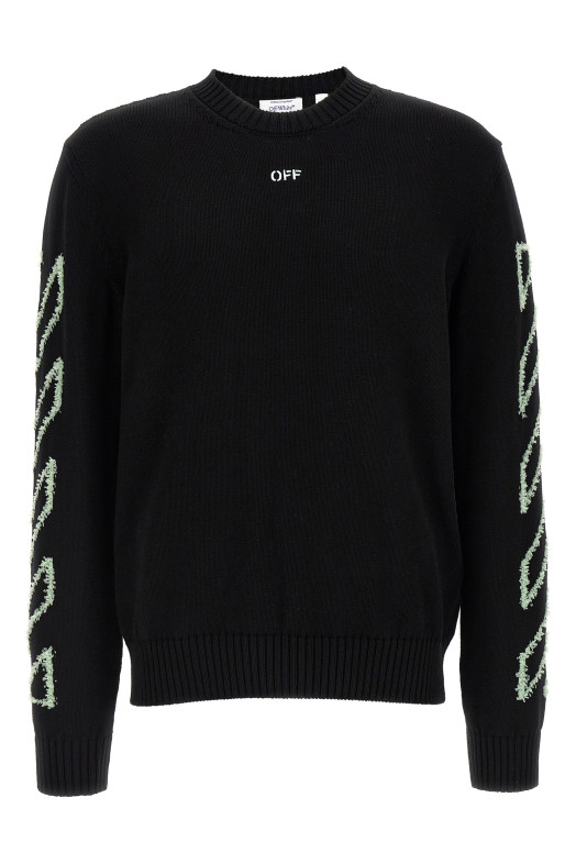 'Diag Outline' sweater Black
