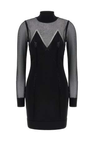 Dress with transparencies Black