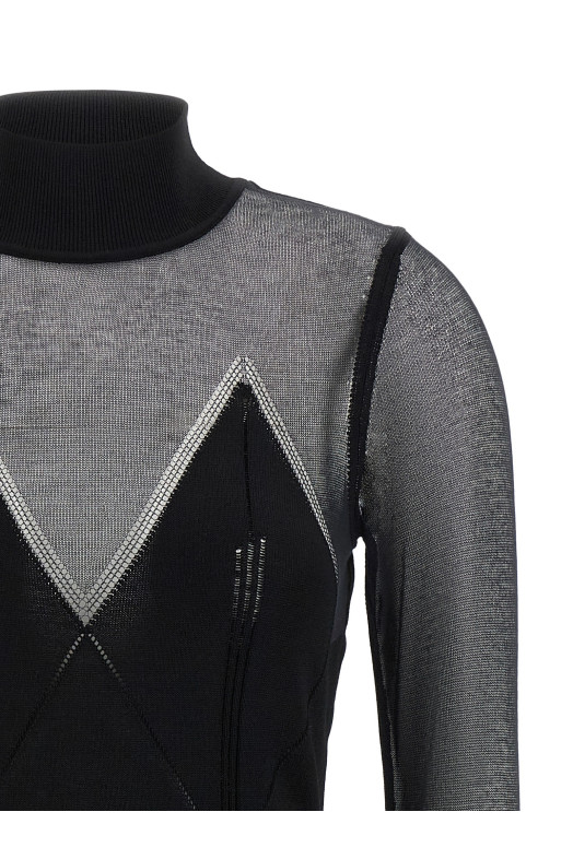 Dress with transparencies Black