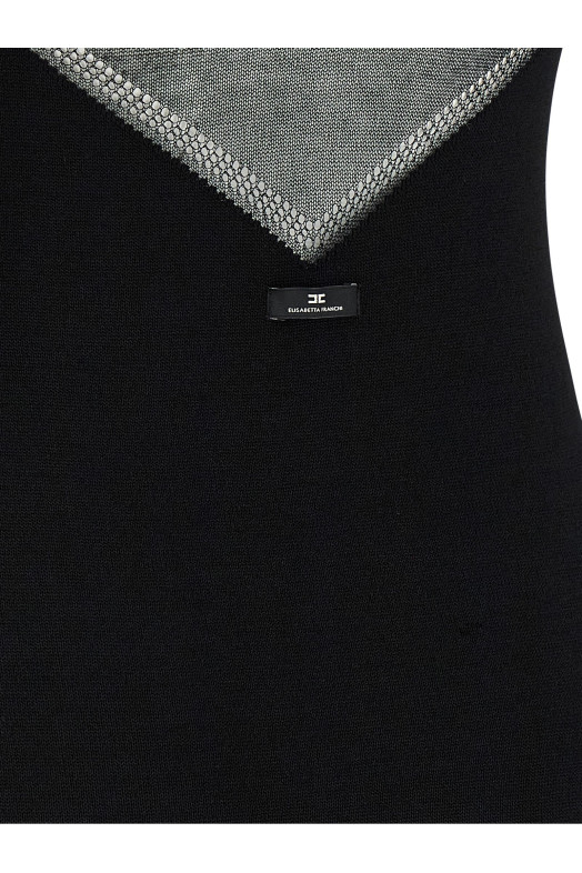 Dress with transparencies Black