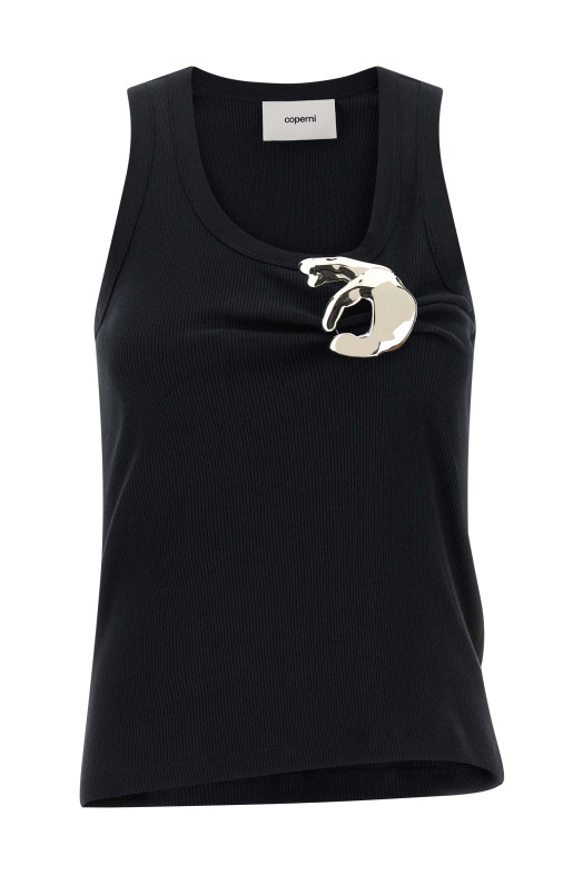 'Emoji' tank top Black