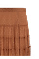 Tulle plumetis skirt Brown