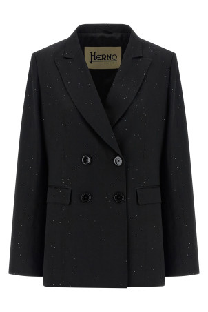 Micro sequin blazer Black