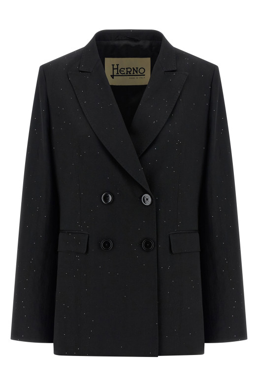 Micro sequin blazer Black