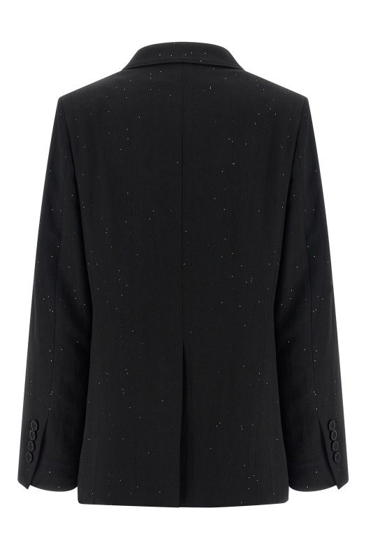 Micro sequin blazer Black