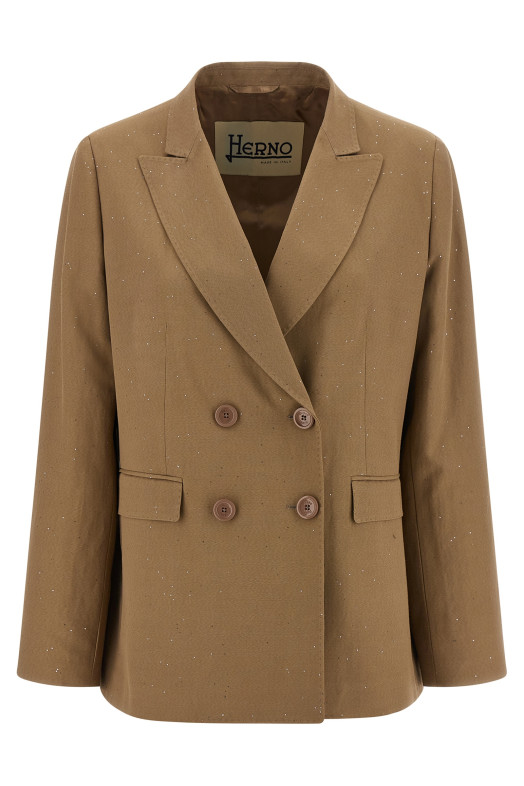 Micro sequin blazer Beige