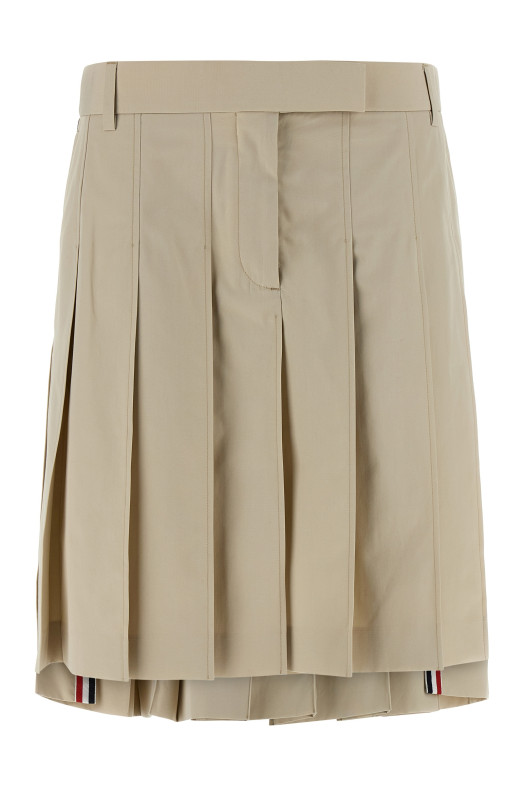 Pleated skirt Beige