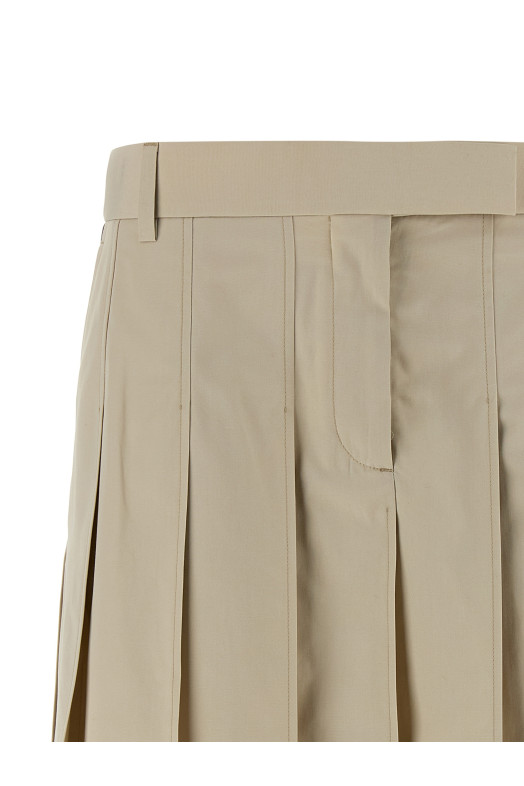 Pleated skirt Beige