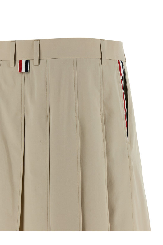 Pleated skirt Beige