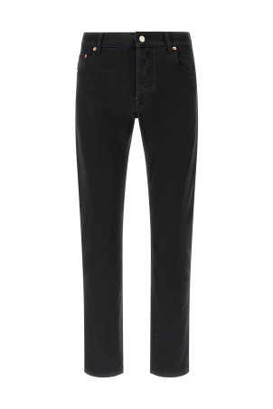 GG jacquard denim jeans Black