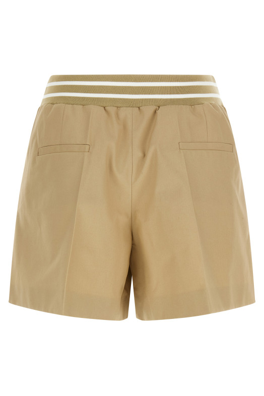 Pleated shorts Beige