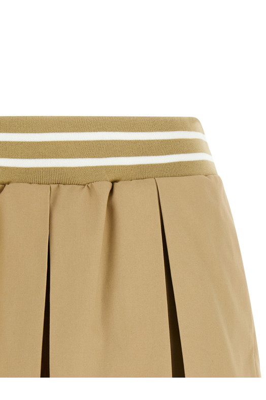 Pleated shorts Beige