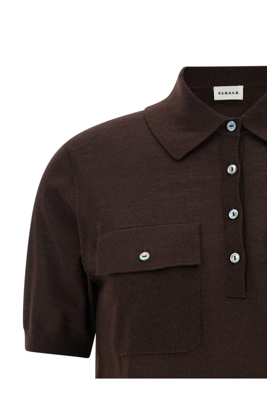 'Linfa26' polo shirt Brown