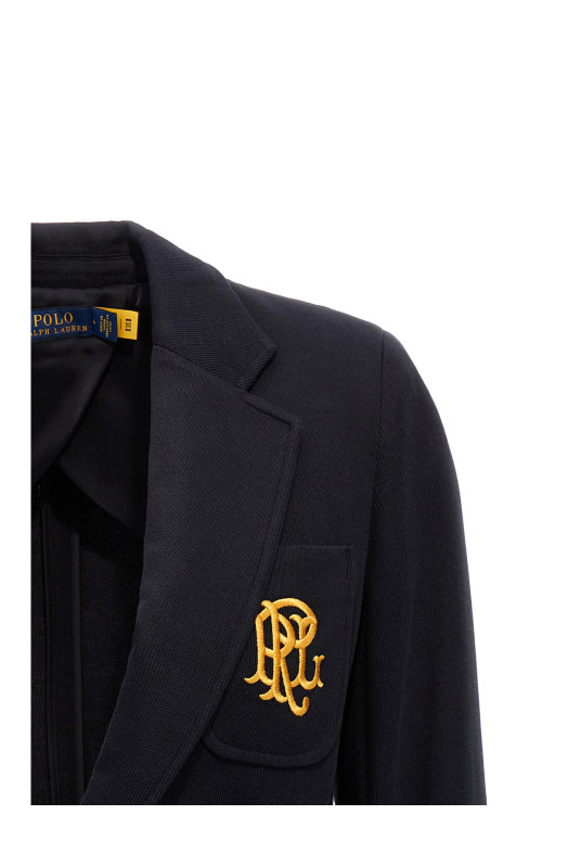 'Crest logo' blazer Blue