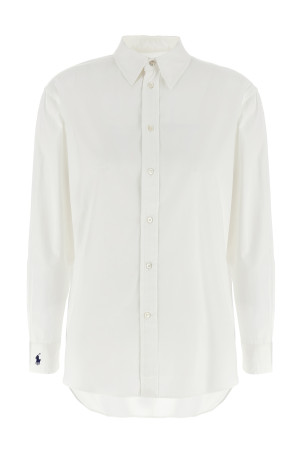 Embroidered cuffs shirt White