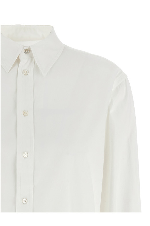 Embroidered cuffs shirt White