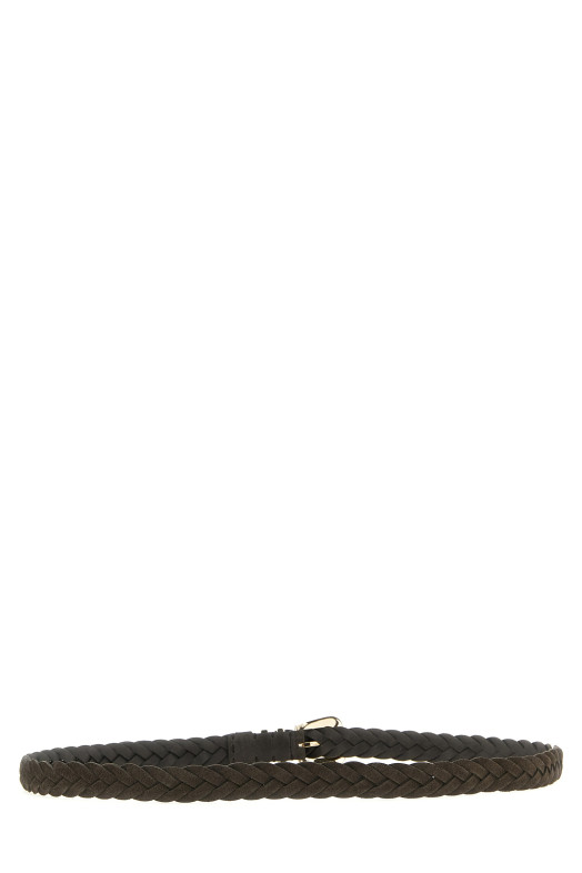 Braided calf belt Brown