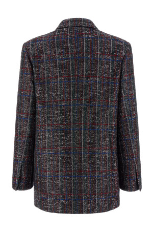 Sequin tartan blazer Multicolor