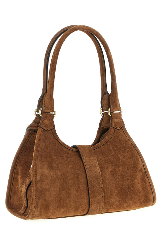 Small Suede shopping bag Brown