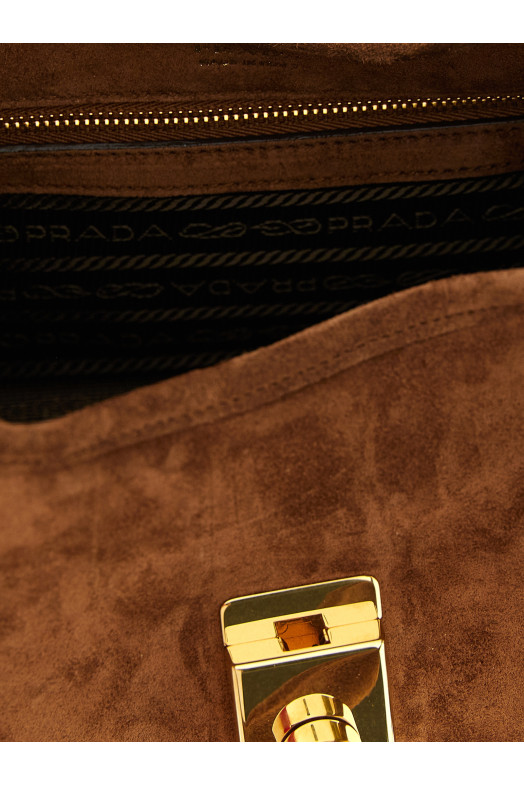 Small Suede shopping bag Brown