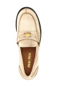 Waxed leather loafers White